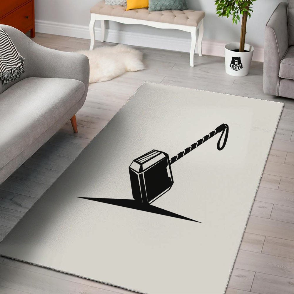 Mjolnir Hammer Of Thor Print Floor Mat-grizzshop