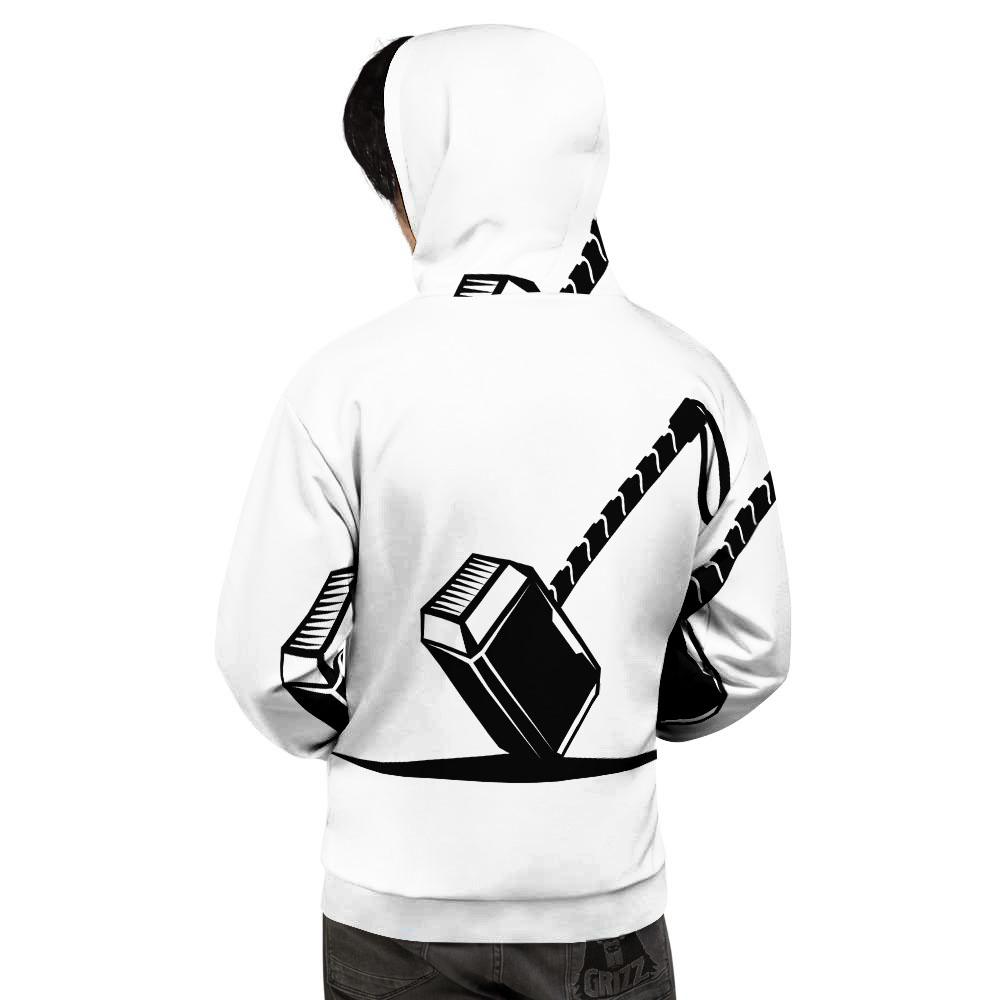 Mjolnir Hammer Of Thor Print Men's Hoodie-grizzshop