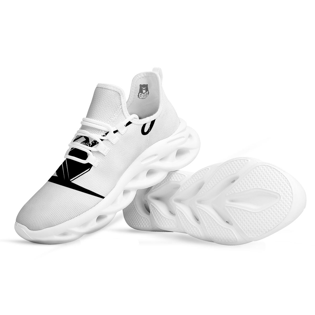 Mjolnir Hammer Of Thor Print White Running Shoes-grizzshop