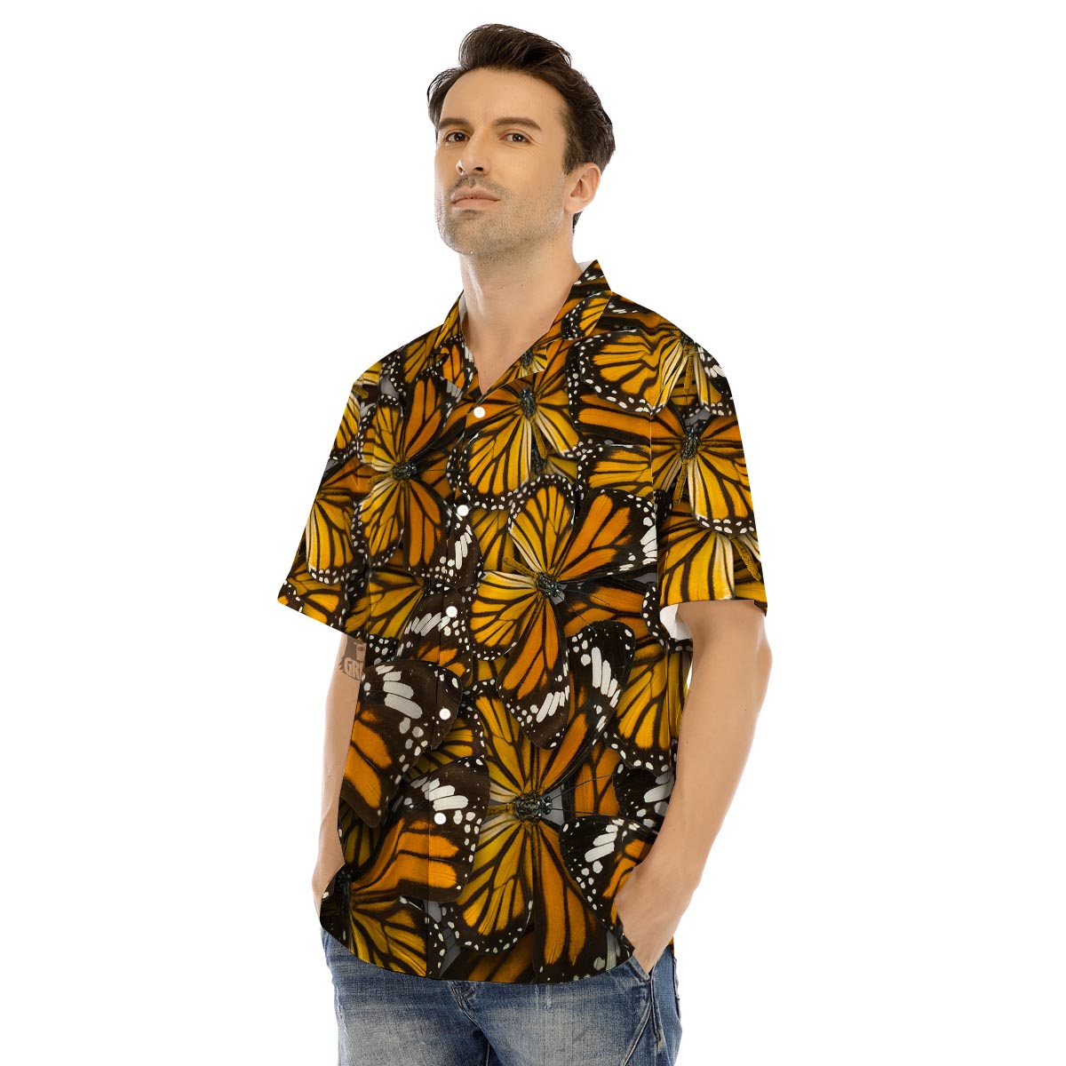 Monarch Butterfly Men’s Hawaiian Shirt-grizzshop