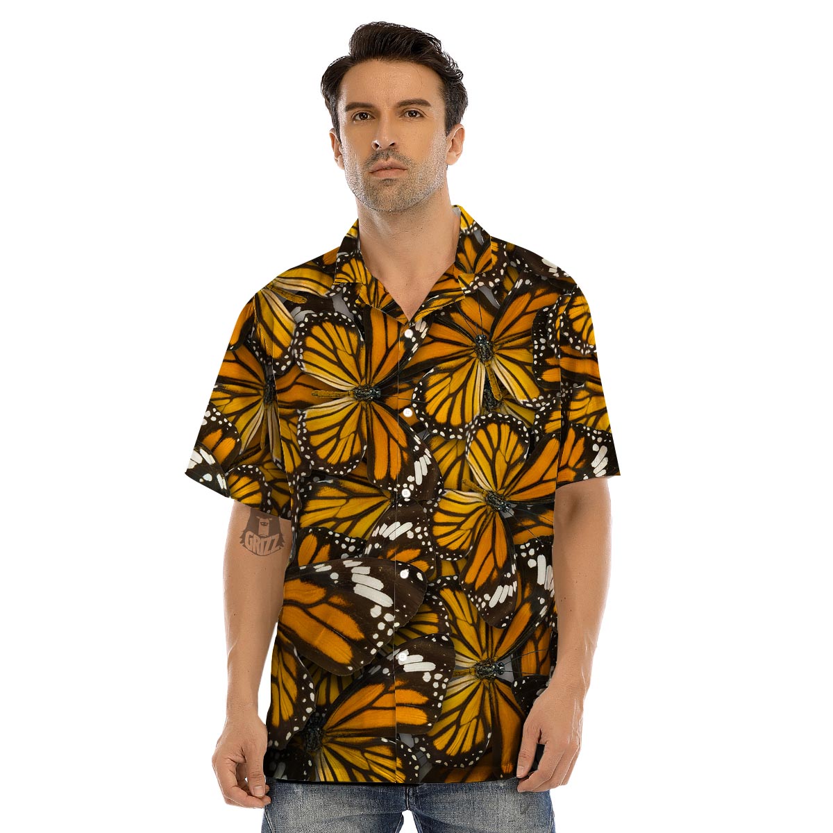 Monarch Butterfly Men’s Hawaiian Shirt-grizzshop
