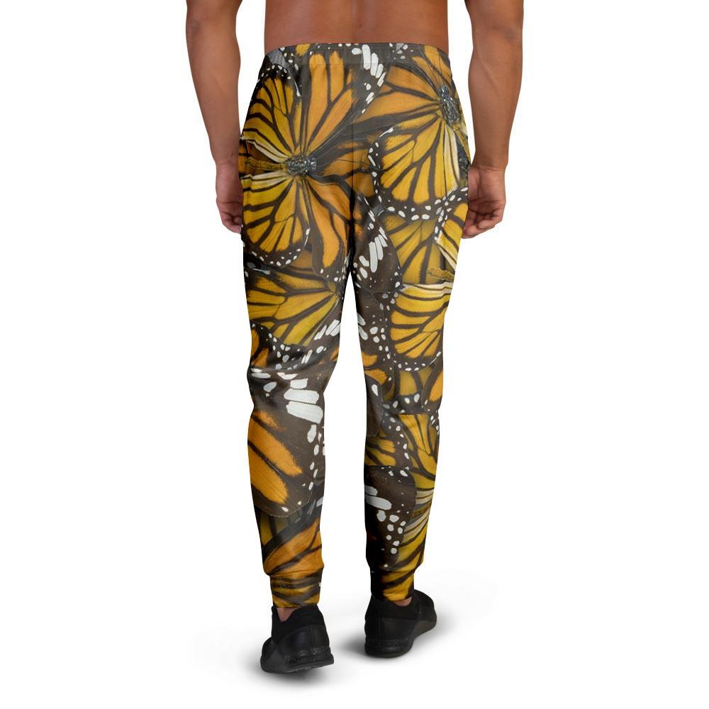 Monarch Butterfly Pattern Print Men's Joggers-grizzshop
