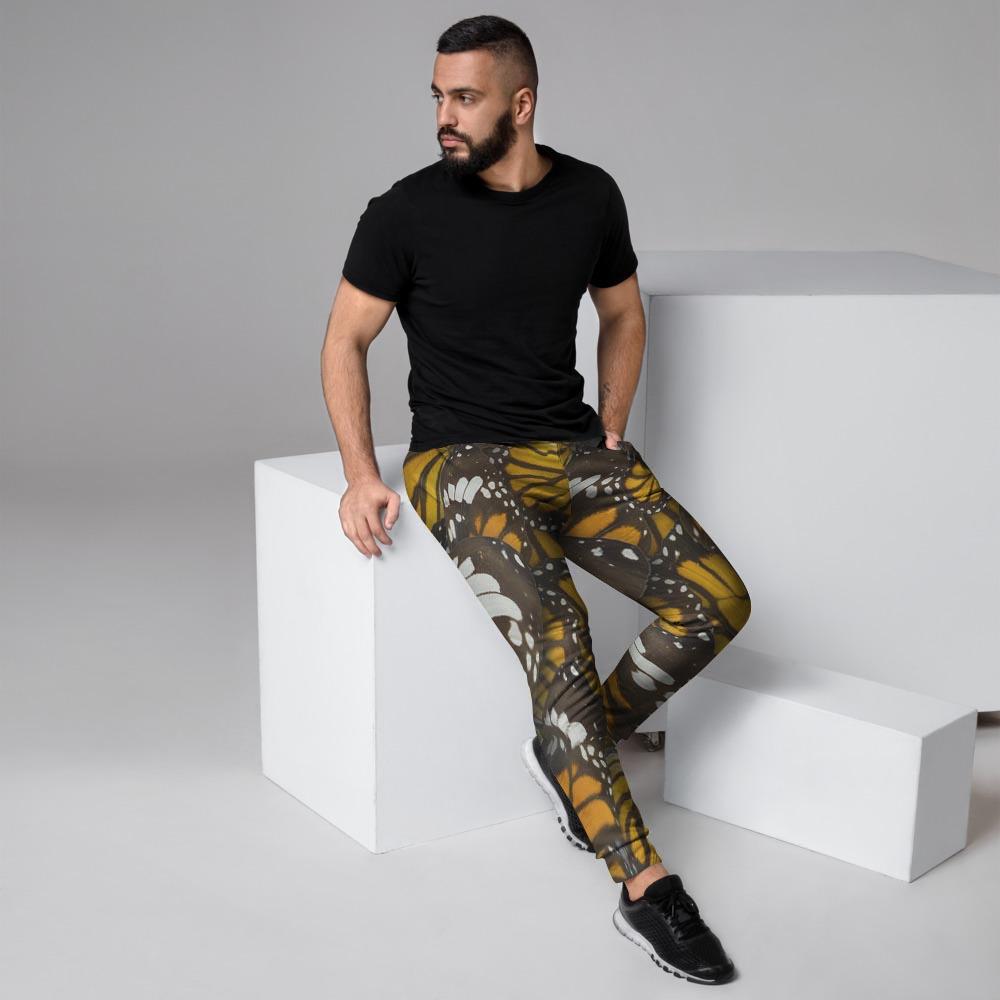 Monarch Butterfly Pattern Print Men's Joggers-grizzshop