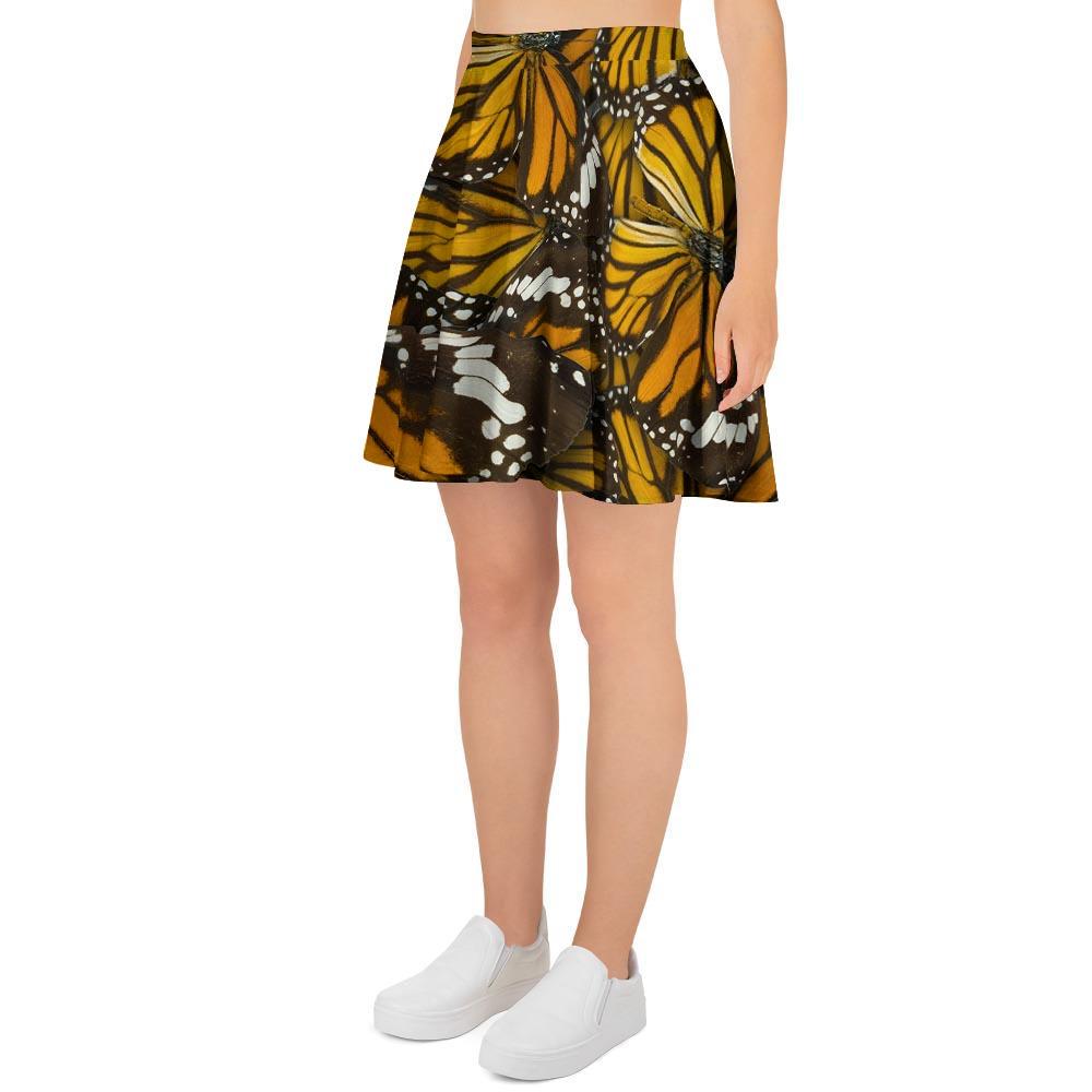 Monarch Butterfly Pattern Print Women's Skirt-grizzshop
