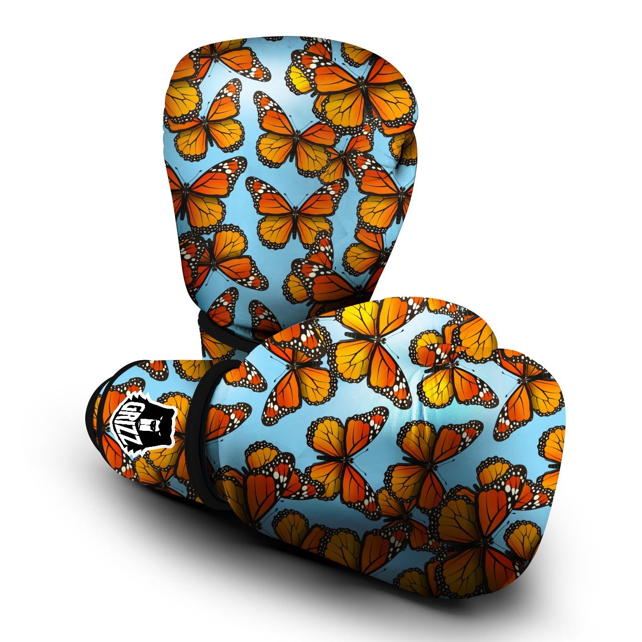 Monarch Butterfly Print Boxing Gloves-grizzshop