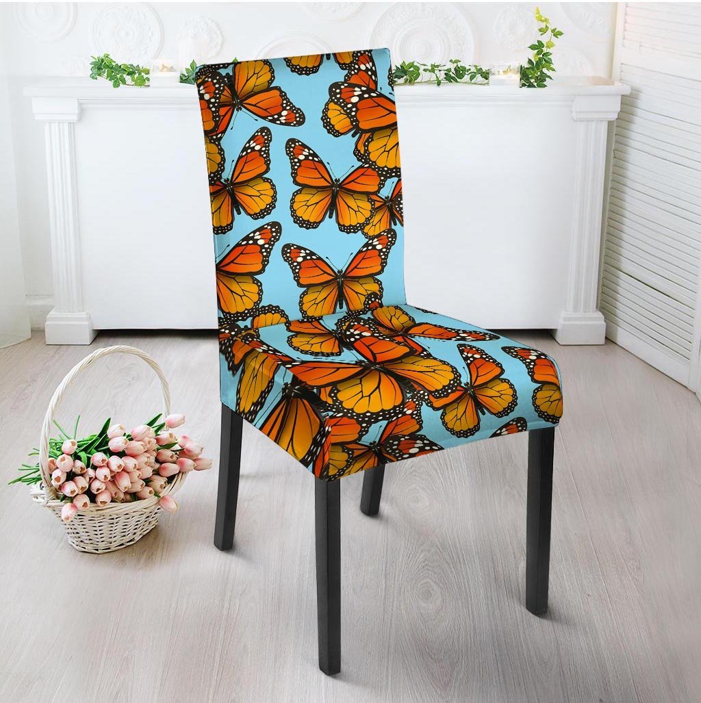 Monarch Butterfly Print Chair Cover-grizzshop