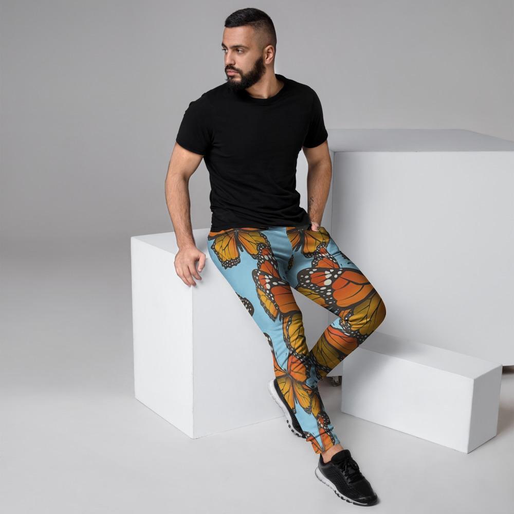 Monarch Butterfly Print Men's Joggers-grizzshop