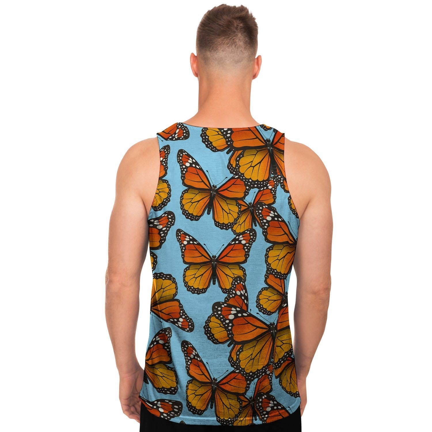 Monarch Butterfly Print Men's Tank Tops-grizzshop