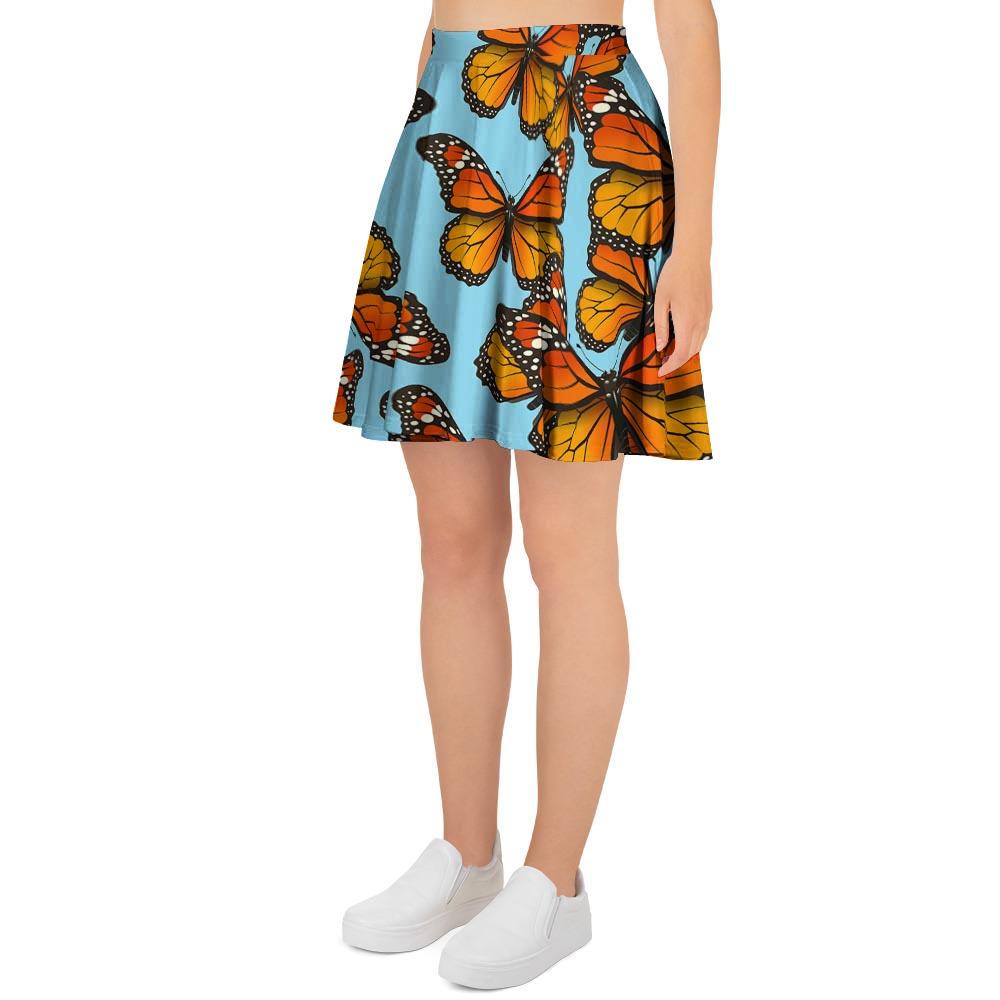 Monarch Butterfly Print Women's Skirt-grizzshop
