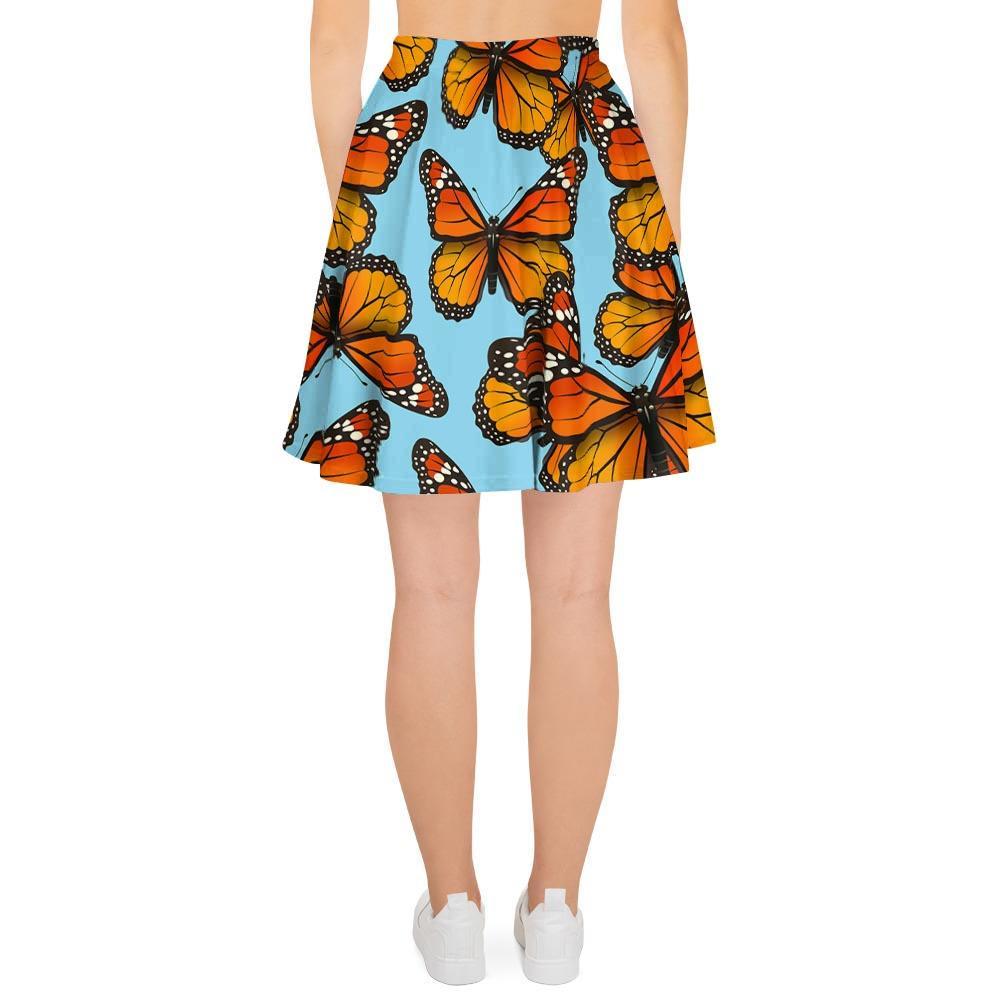 Monarch Butterfly Print Women's Skirt-grizzshop