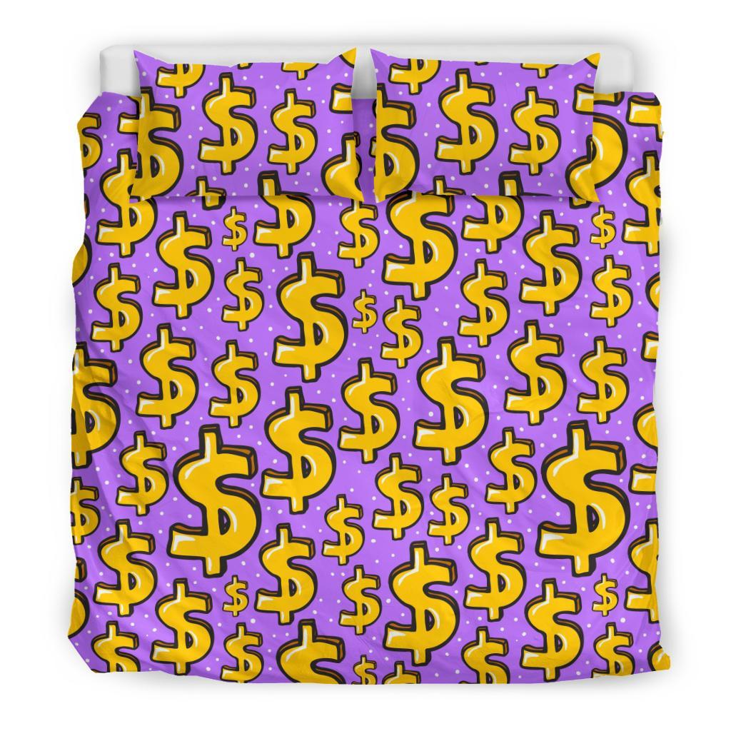 Money Dollar Pattern Print Duvet Cover Bedding Set-grizzshop