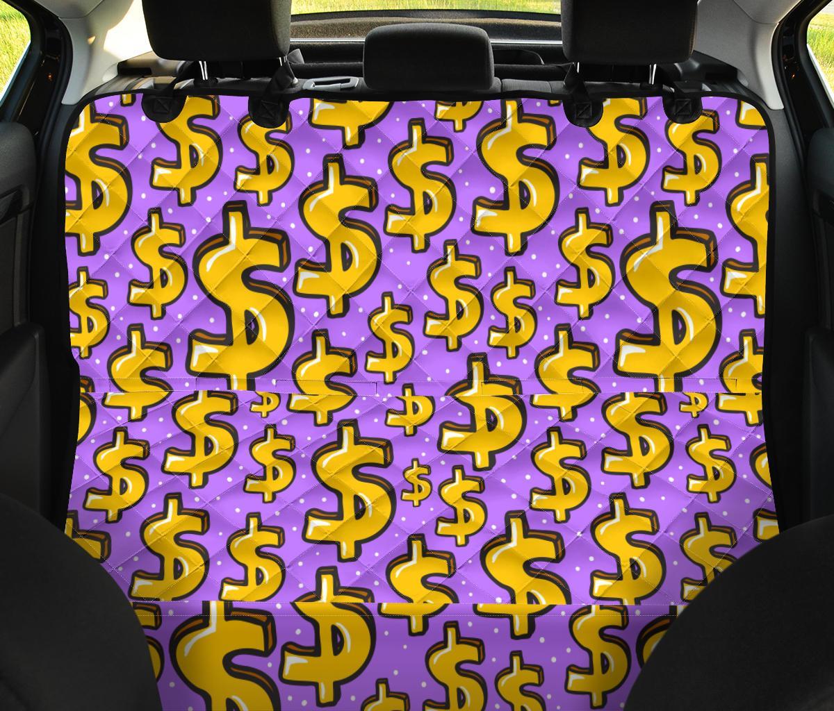 Money Dollar Pattern Print Pet Car Seat Cover-grizzshop