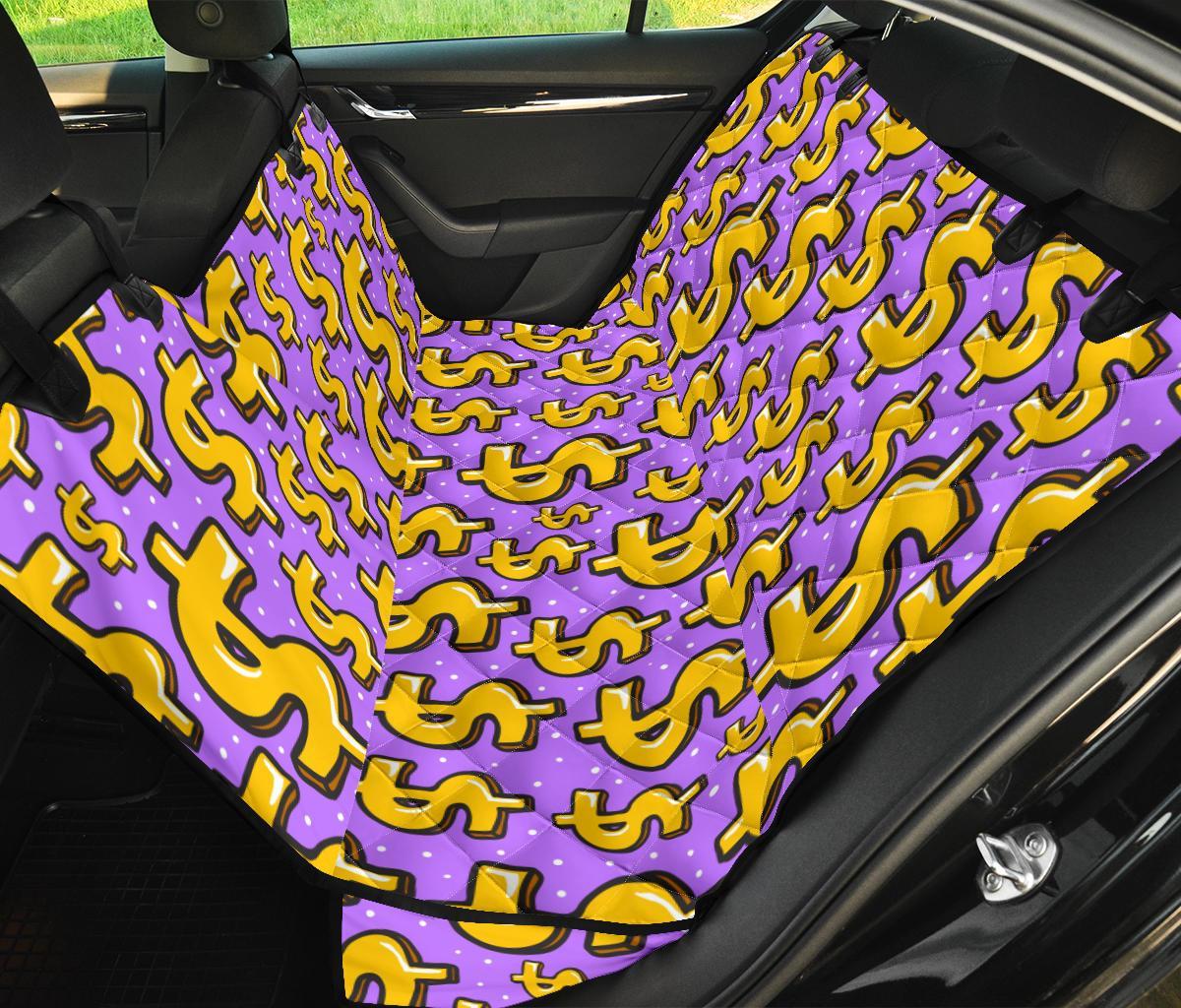 Money Dollar Pattern Print Pet Car Seat Cover-grizzshop