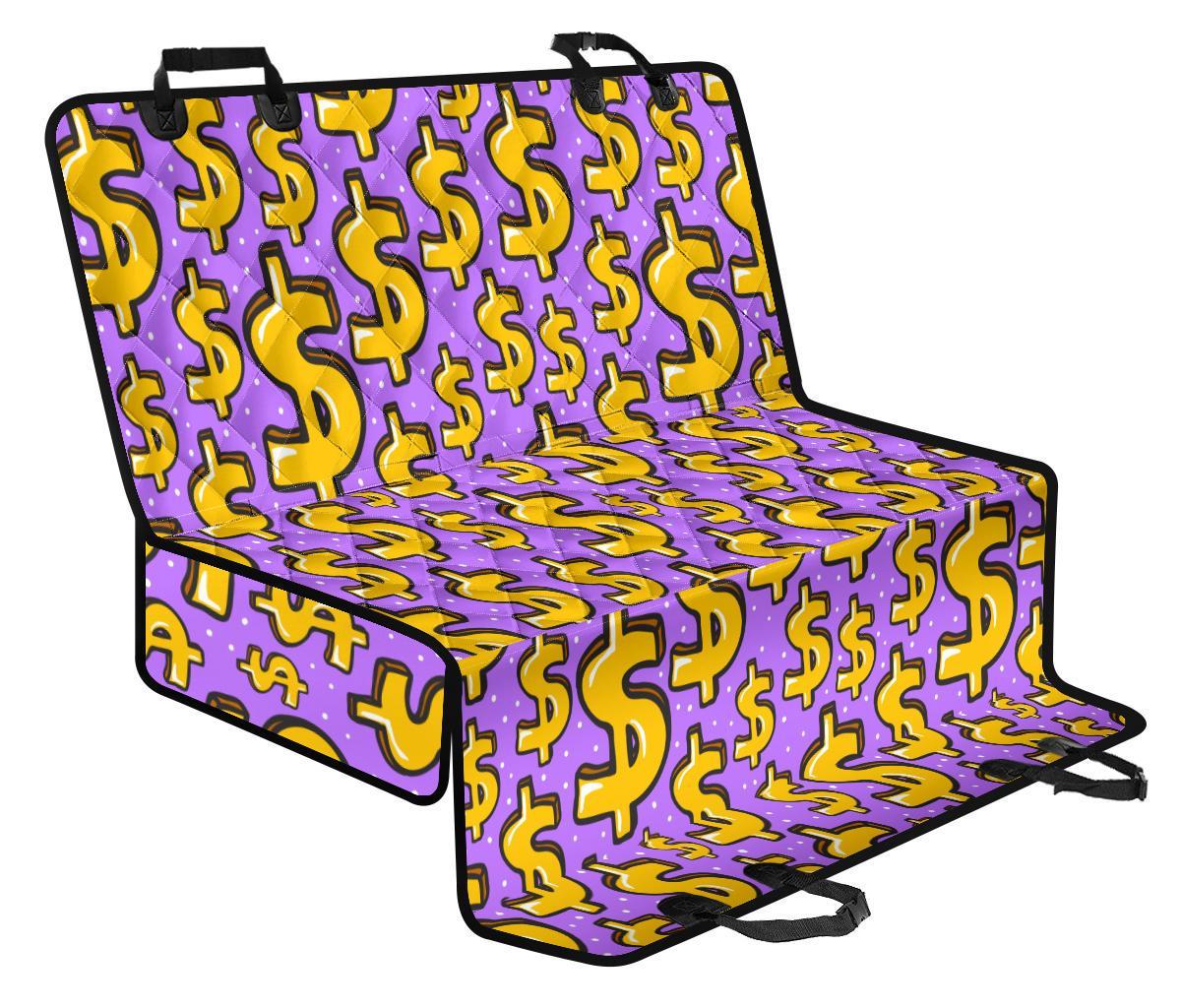 Money Dollar Pattern Print Pet Car Seat Cover-grizzshop