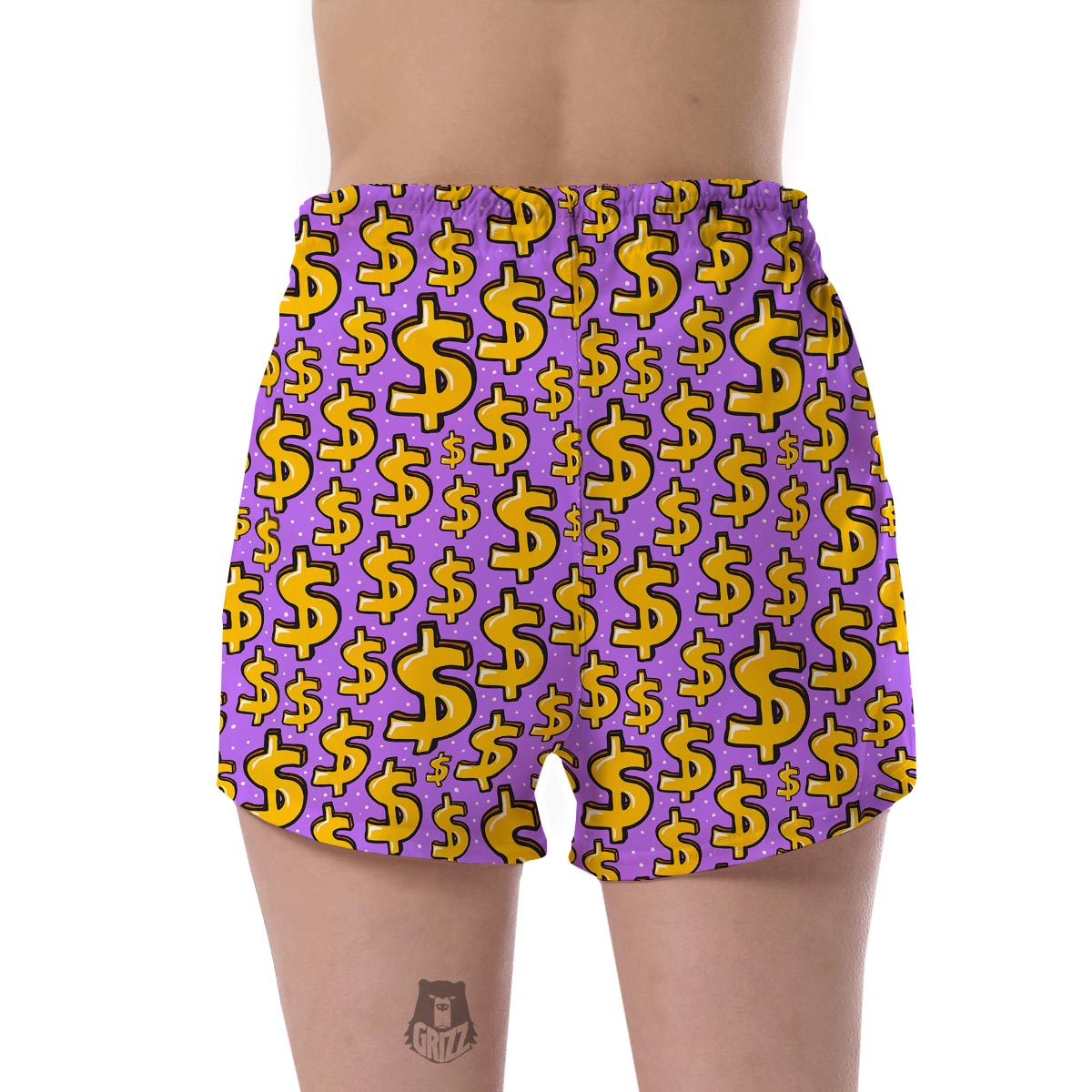 Money Dollar Pattern Print Women's Shorts-grizzshop