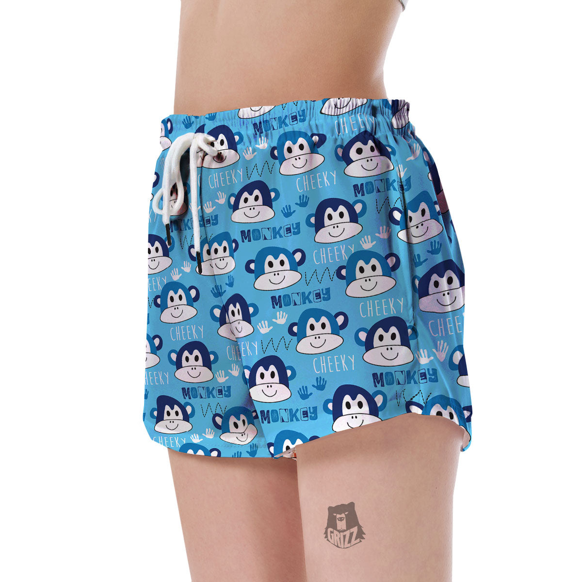 Monkey Print Pattern Women's Shorts-grizzshop
