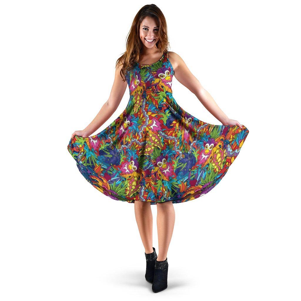 Monkey Trippy Psychedelic Dress-grizzshop