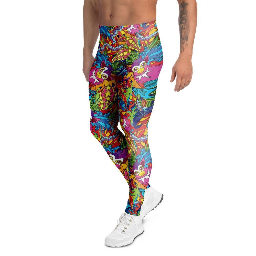 Monkey Trippy Psychedelic Men's Leggings-grizzshop