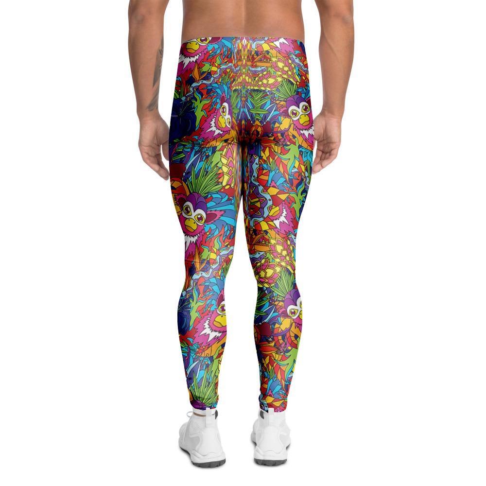 Monkey Trippy Psychedelic Men's Leggings-grizzshop