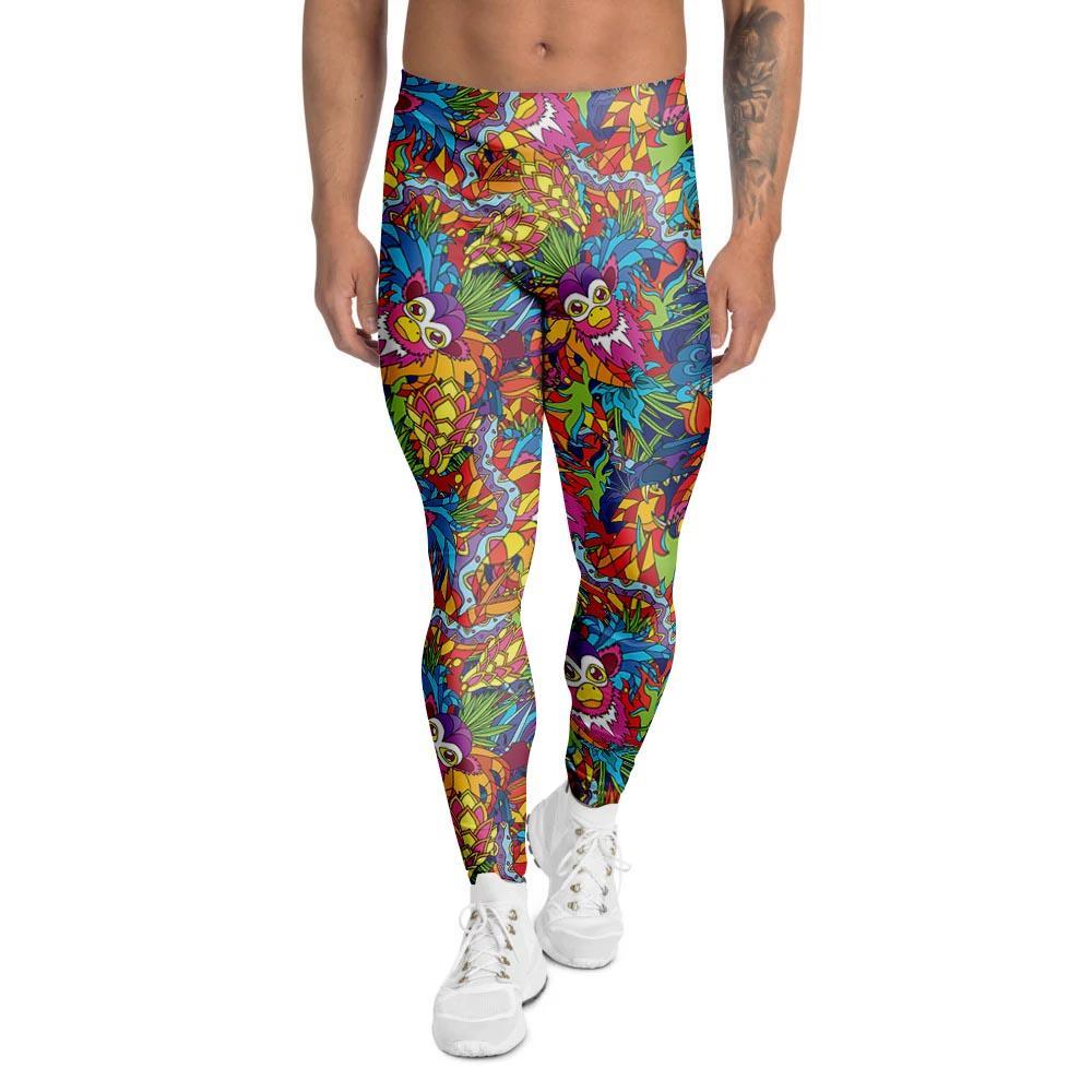 Monkey Trippy Psychedelic Men's Leggings-grizzshop