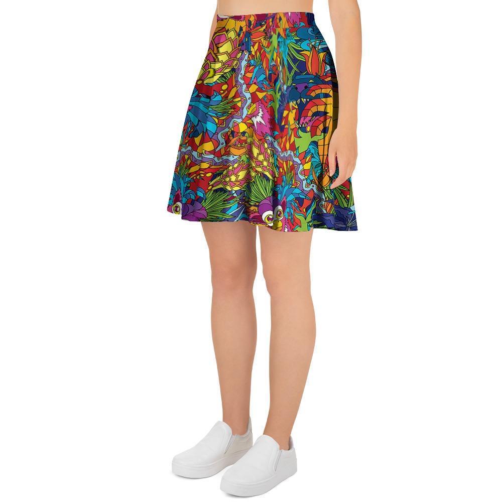 Monkey Trippy Psychedelic Women's Skirt-grizzshop