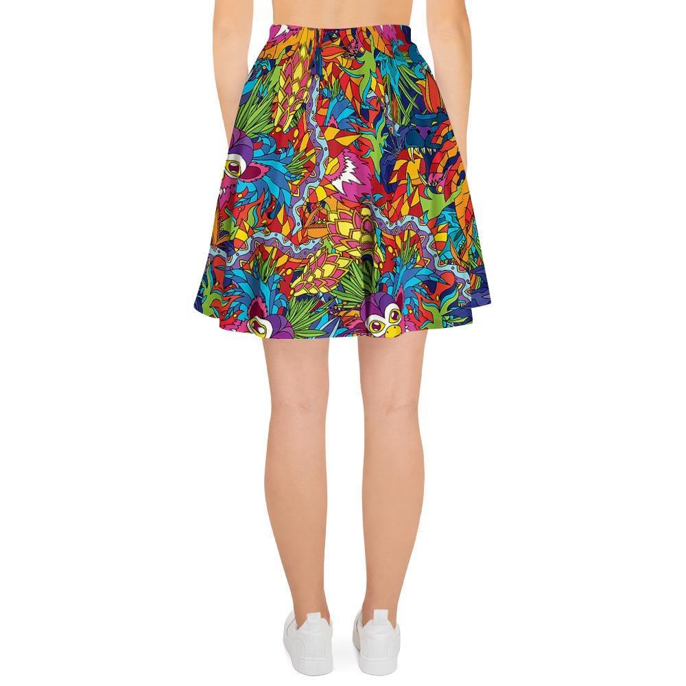 Monkey Trippy Psychedelic Women's Skirt-grizzshop