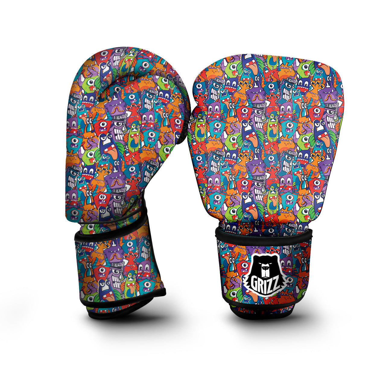 Monster Cute Print Pattern Boxing Gloves-grizzshop