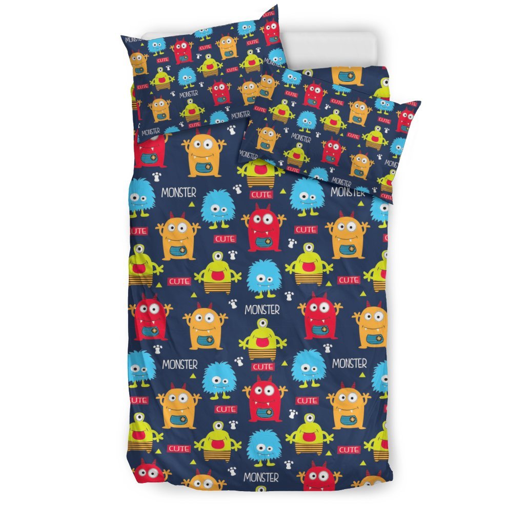 Monster Fluffy Pattern Print Duvet Cover Bedding Set-grizzshop