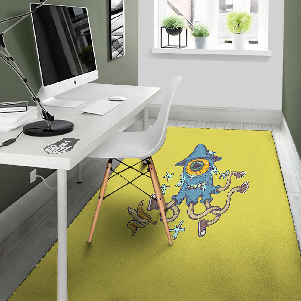 Monster Graffiti Characters Print Floor Mat-grizzshop