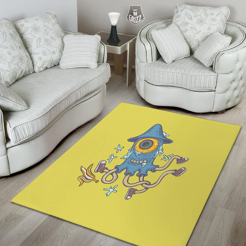Monster Graffiti Characters Print Floor Mat-grizzshop