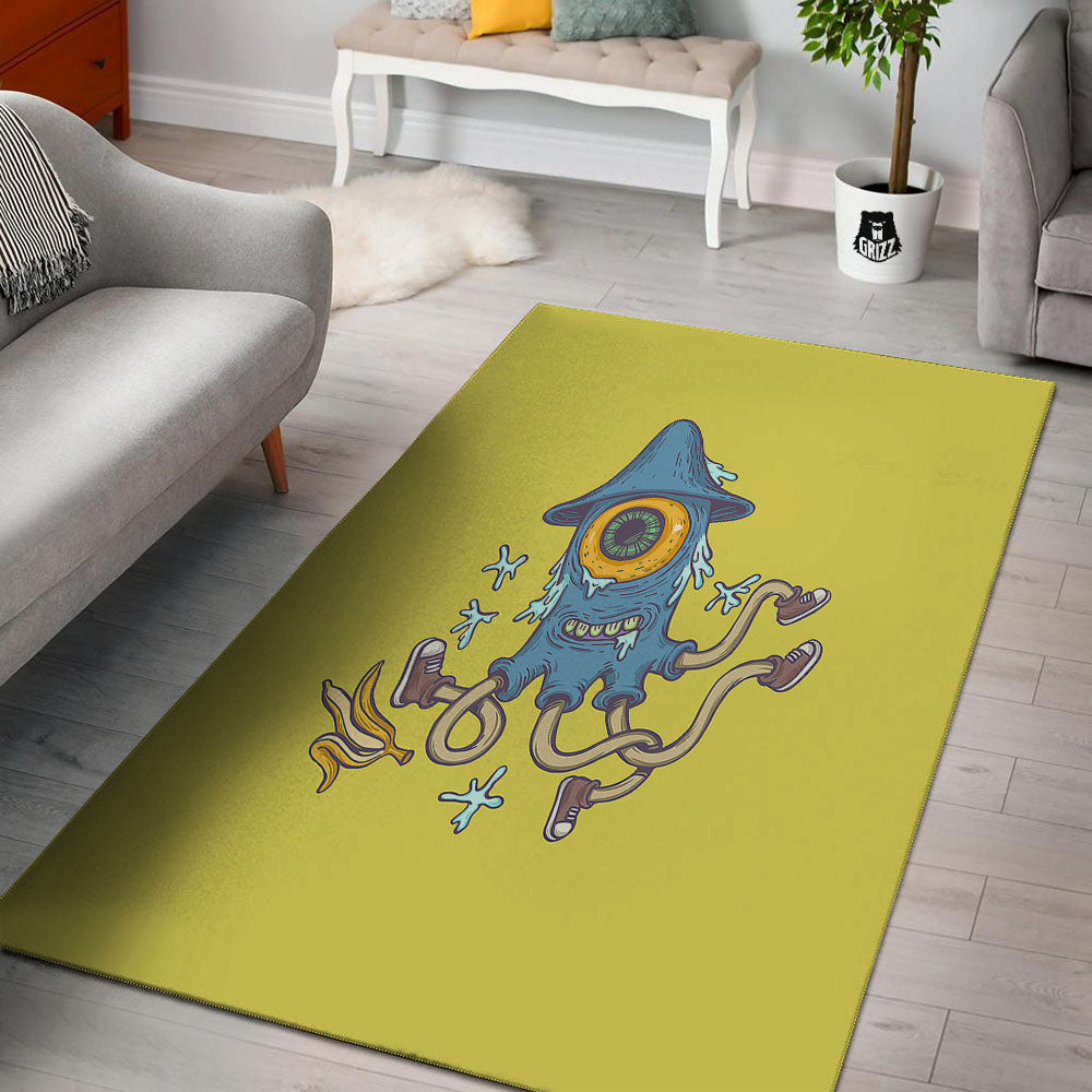 Monster Graffiti Characters Print Floor Mat-grizzshop