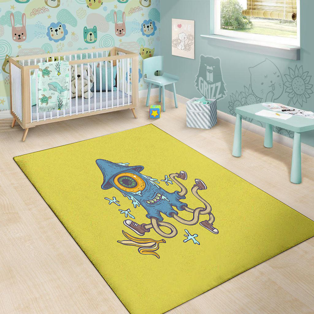 Monster Graffiti Characters Print Floor Mat-grizzshop