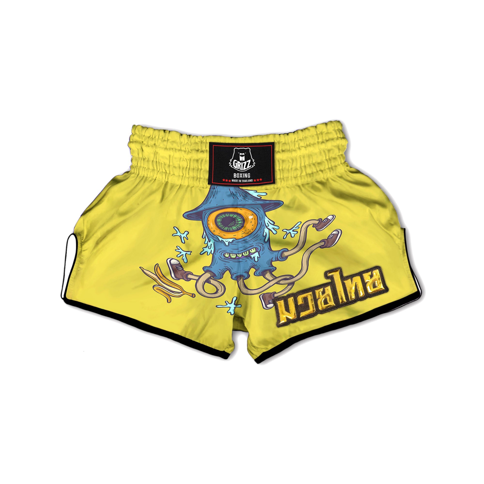 Monster Graffiti Characters Print Muay Thai Boxing Shorts-grizzshop