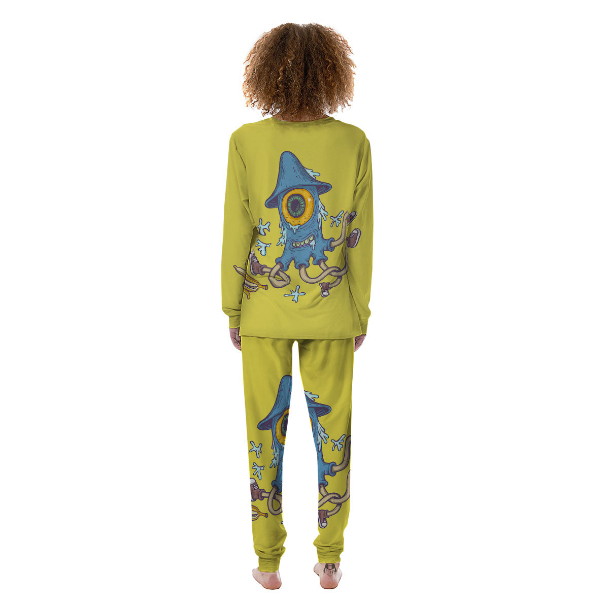 Monster Graffiti Characters Print Women's Pajamas-grizzshop