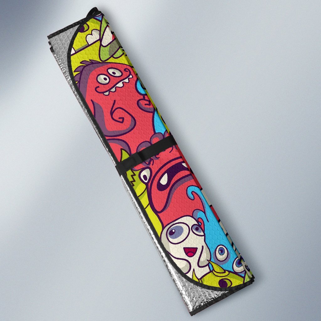 Monster Pattern Print Car Sun Shade-grizzshop