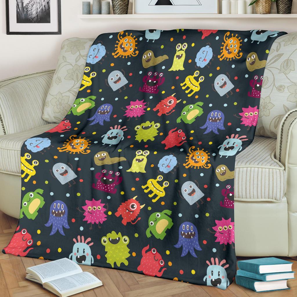 Monster Print Pattern Blanket-grizzshop