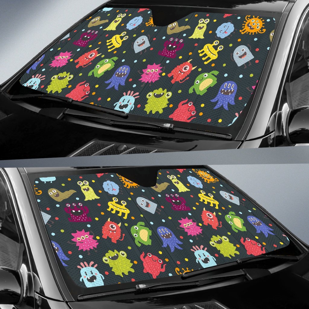 Monster Print Pattern Car Sun Shade-grizzshop