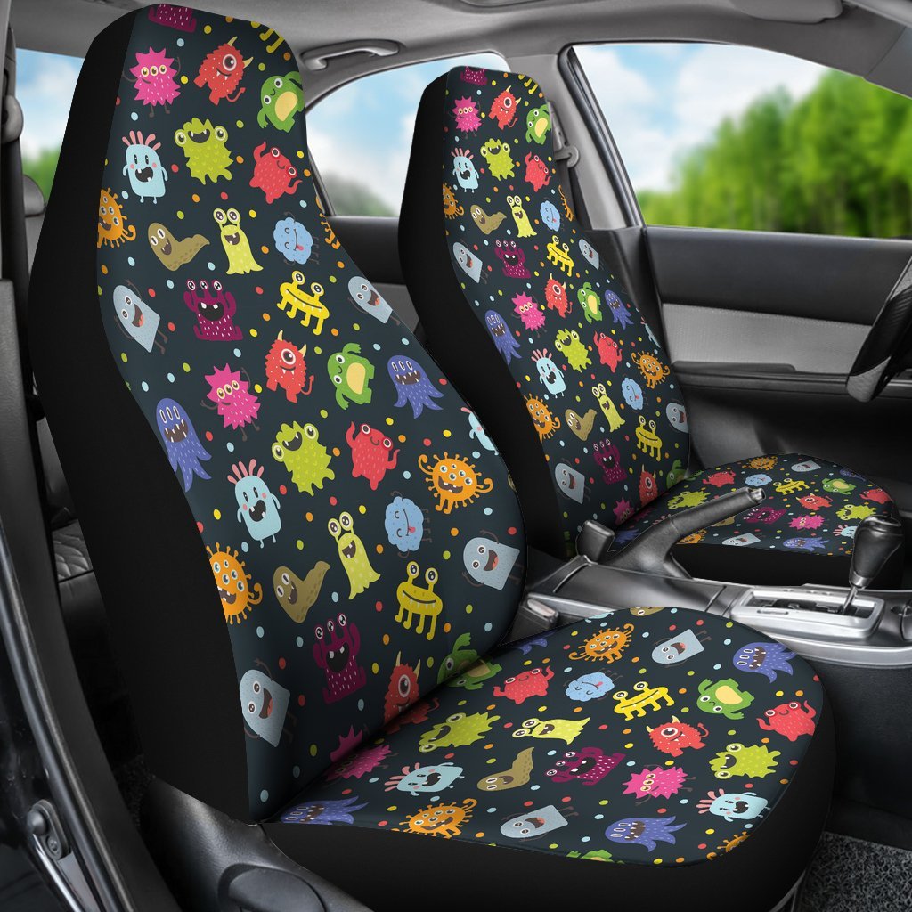 Monster Print Pattern Universal Fit Car Seat Cover-grizzshop