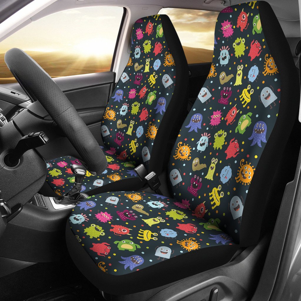 Monster Print Pattern Universal Fit Car Seat Cover-grizzshop