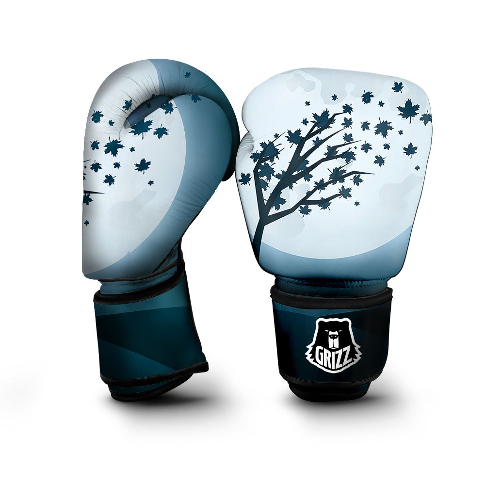 Moon Full Autumn Print Boxing Gloves-grizzshop