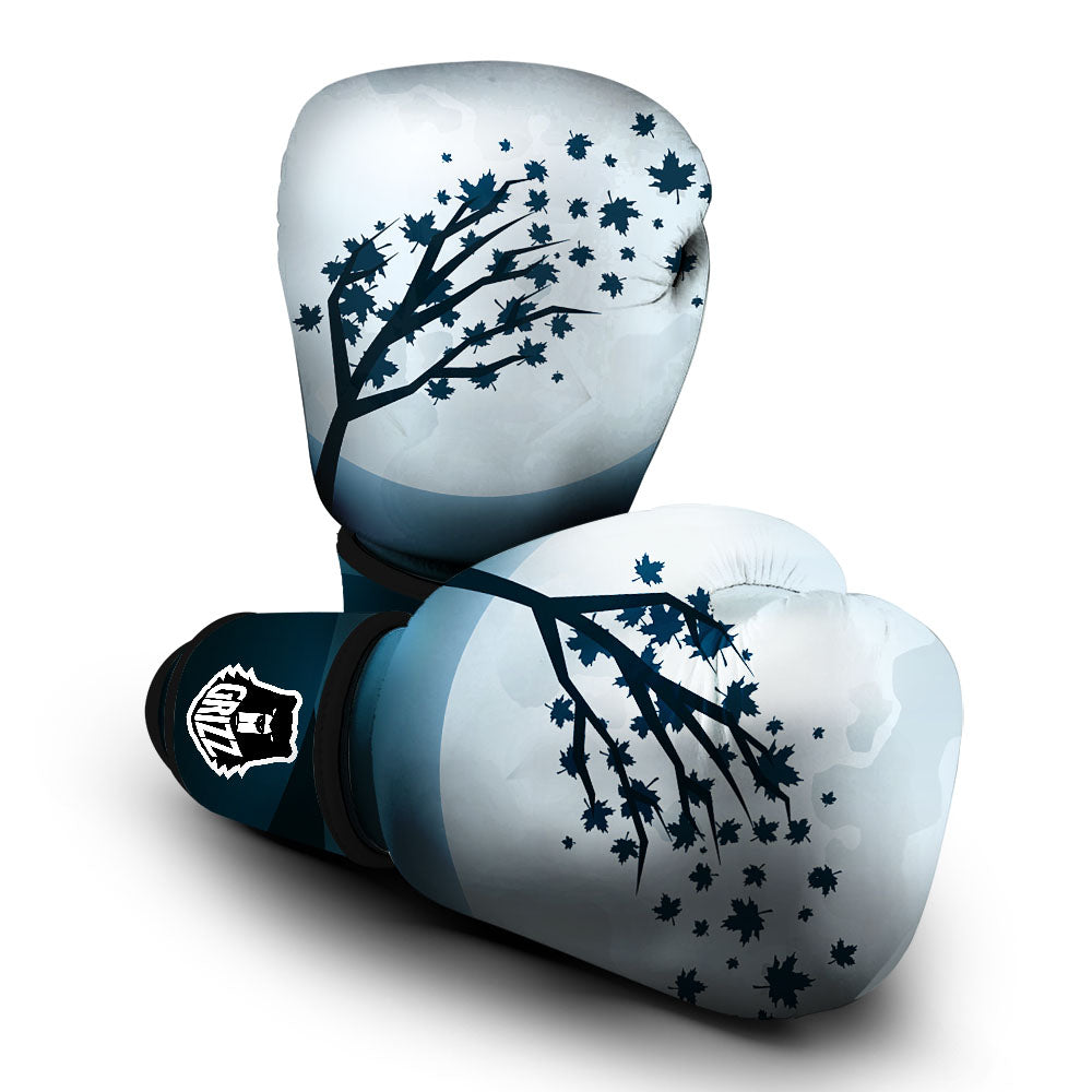Moon Full Autumn Print Boxing Gloves-grizzshop