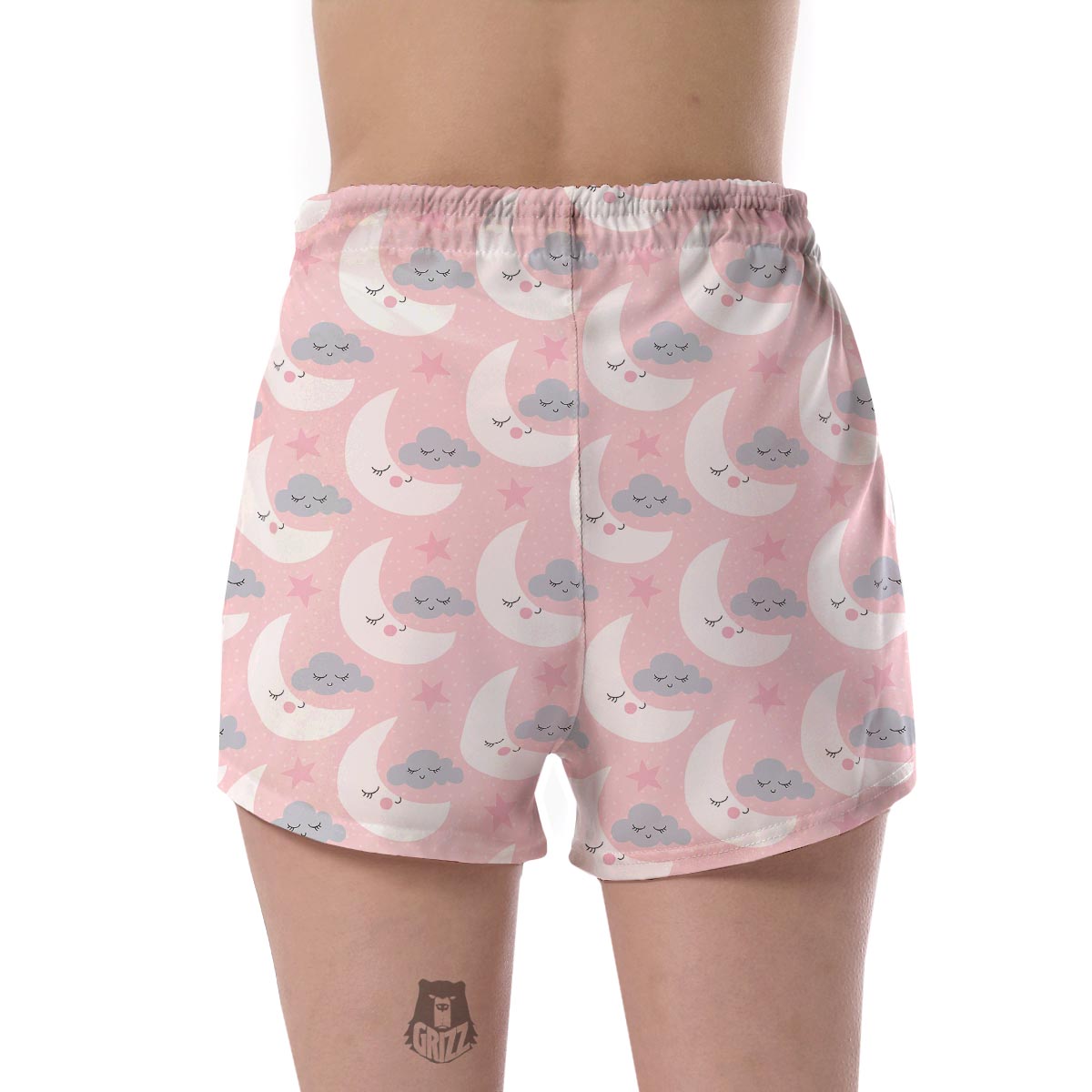 Moon Pattern Print Women's Shorts-grizzshop