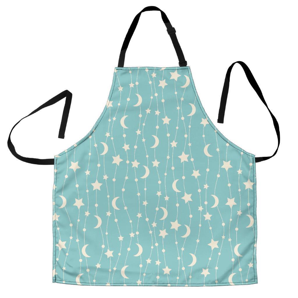 Moon Star Pattern Print Men's Apron-grizzshop