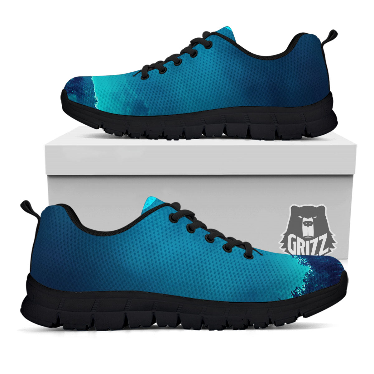 Moonlight And Night Forest Print Black Sneaker-grizzshop