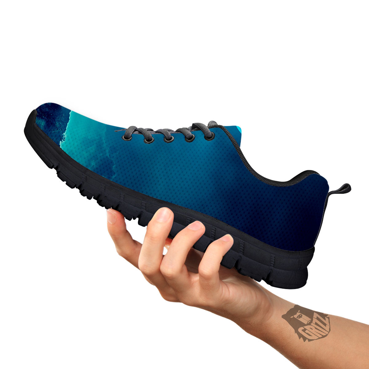 Moonlight And Night Forest Print Black Sneaker-grizzshop