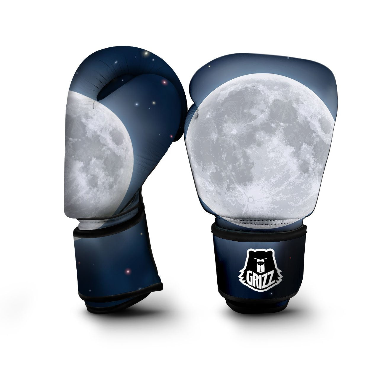 Moonlight And Night Sky Print Boxing Gloves-grizzshop