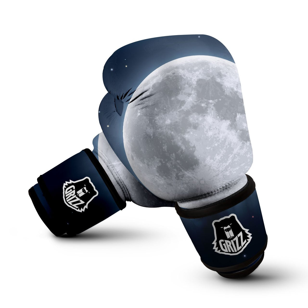 Moonlight And Night Sky Print Boxing Gloves-grizzshop