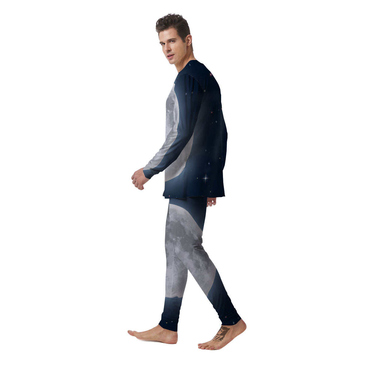 Moonlight And Night Sky Print Men's Pajamas-grizzshop