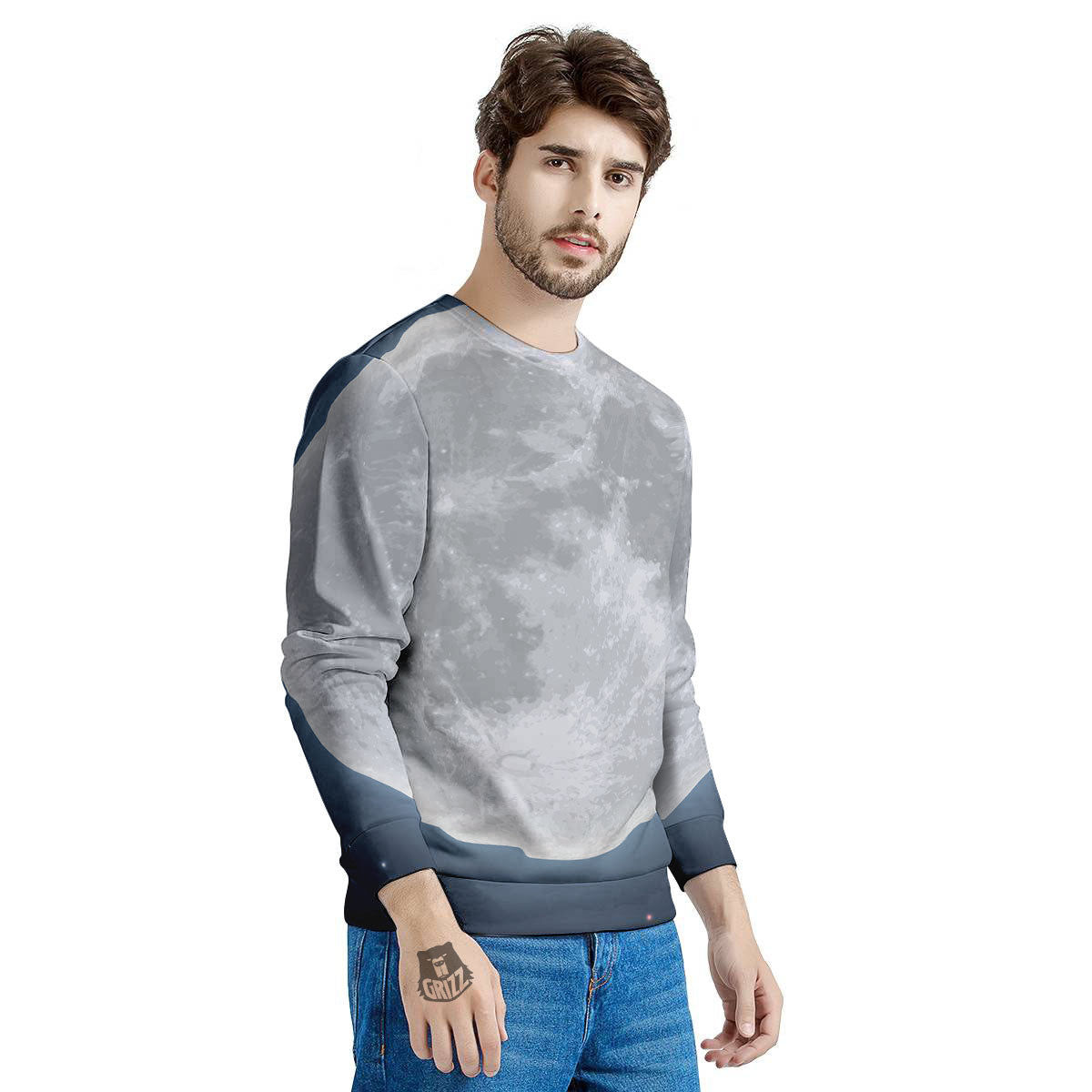 Moonlight And Night Sky Print Men's Sweatshirt-grizzshop