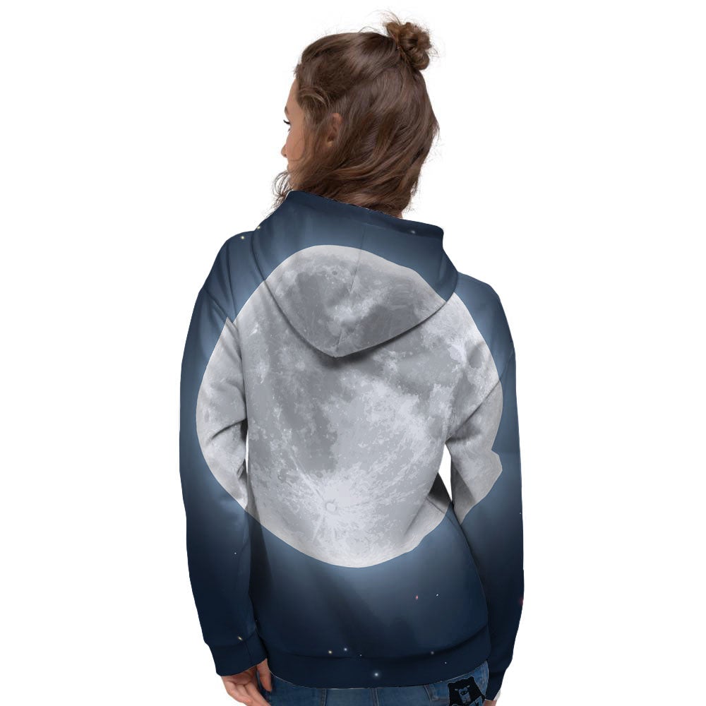 Moonlight And Night Sky Print Women's Hoodie-grizzshop